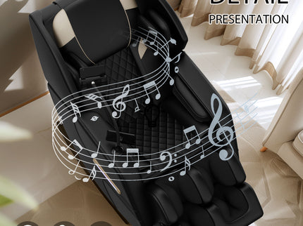 Zero Gravity Massage Chair Recliner, 10 Massage Heads And Full Body Air Pressure - Black