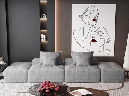 Modern Oversized Diy Combination Modular Sectional Sofa With Pillows