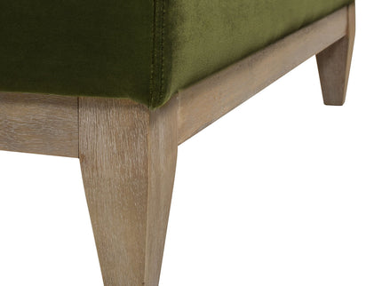 Knox - Square Storage Cocktail Ottoman - Olive Green