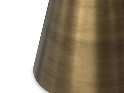 Raquel - Side Table - Antique Brass / White