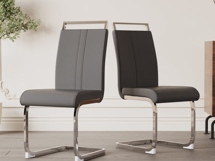 Modern Dining Chairs With Padded Seat, High Back
