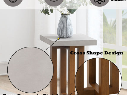 Keven - Faux Concrete Top Table