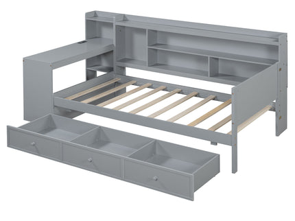 Daybed With 3 Drawers USB Ports And Desk