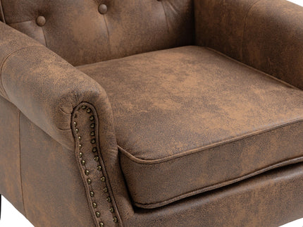 Modern Accent Armchair With Sturdy Wood Legs
