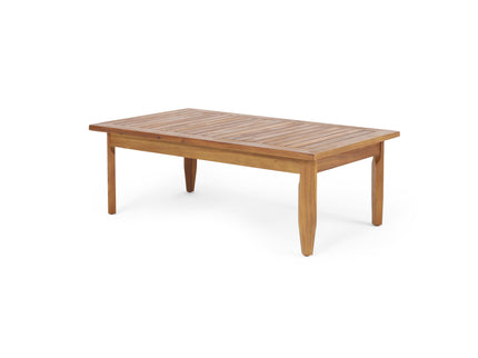 Bianca - Outdoor 3 Seater Sofa Chat Set With Ottoman - Teak