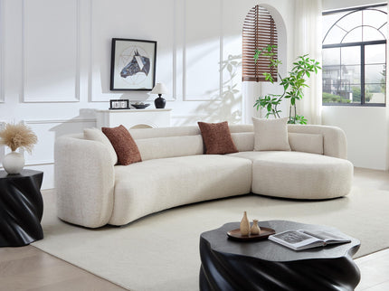 Curved Sectional Sofa, L - Shape Modular Chaise