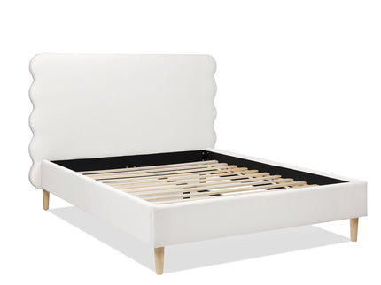 Stockholm - Modern Wavy Headboard Platform Bed
