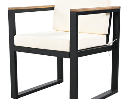 7 Pieces Outdoor Dining Set Patio Dining Table And Chair Set With And Removable Cushions For Patio