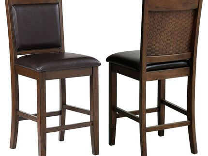 Dewey - Upholstered Counter Chair (Set of 2) - Walnut