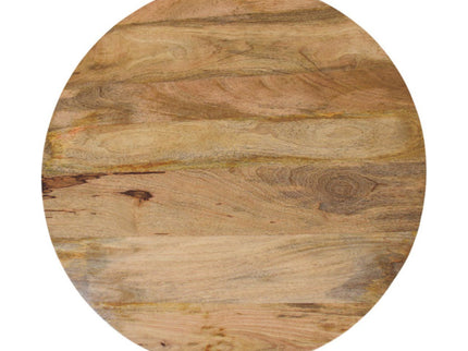 Slatted Round Coffee Table - Beige