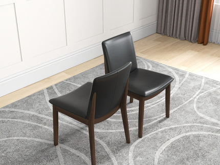 Laura - Mid-Century Modern Solid Wood Dining Chair (Set of 2)