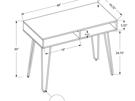 Computer Desk, Home Office, Laptop, Left And Right Set-Up, Storage Drawers, Work, Contemporary, Modern
