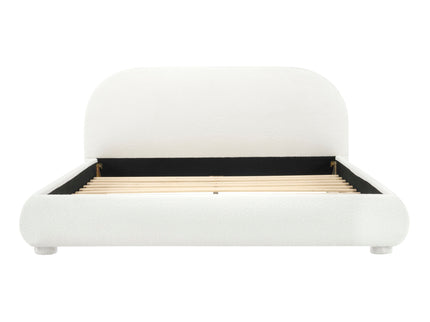 Upholstered Simple Modern Bedroom Bed With Curved Headboard
