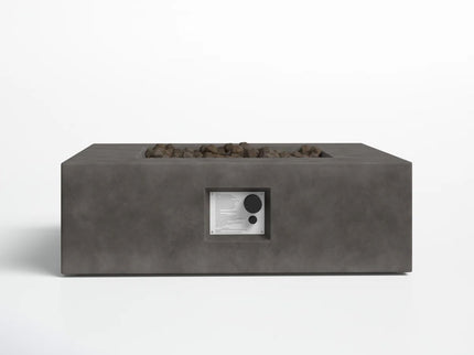 Outdoor Handcrafted Fire Pit Table - Charcoal