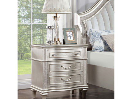 Evangeline - 3 Drawer Nightstand - Oak