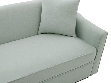 3 Seater Sofa With Wrap Around Armrests And Throw Pillows