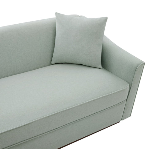 3 Seater Sofa With Wrap Around Armrests And Throw Pillows