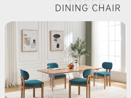 Dining Chairs With Ergonomic Backrest And Adjustable Feet (Set of 2)
