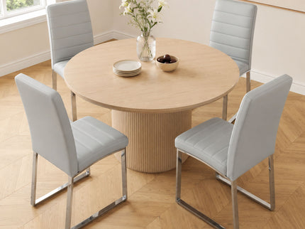 Oversized Dining Chairs (Set of 4) - Light Gray