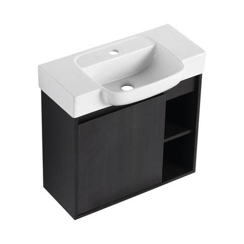 Wall Mounted Bathroom Vanity With Sink, Soft Close Door