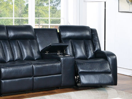 Reclining Sectional Sofa Set With Console Cup Holders USB Ports And Track Arms