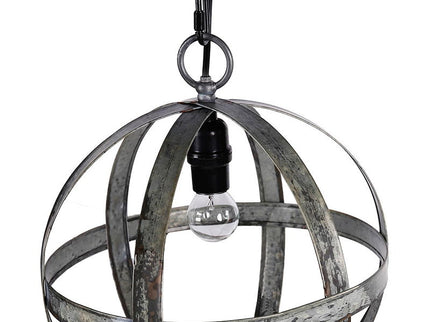 Metal Chandelier, Hanging Light Fixture With Adjustable Chain For Kitchen, Bulb Not Included - Gray