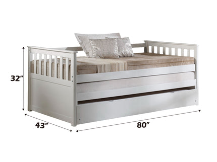 Cominia - Twin Daybed (Trundle Not Included, Bed Only, No Storage) - White