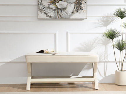 Comfort Double Bench Upholstered With X Crossed Legs