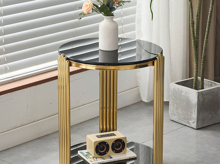 Round Table With Double Layer Storage
