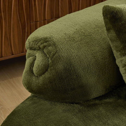 Modern Curved Sofa With Pillows