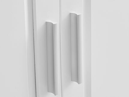 Tall And Wide Storage Cabinet With Doors, 3 Drawers