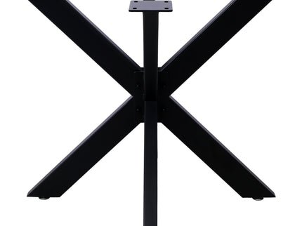 Spider Shaped Steel Table Legs, Metal Dining Table Frame, Heavy Duty Box Section Table Base - Black