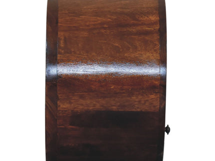 Floating Circle Bedside Table - Chestnut