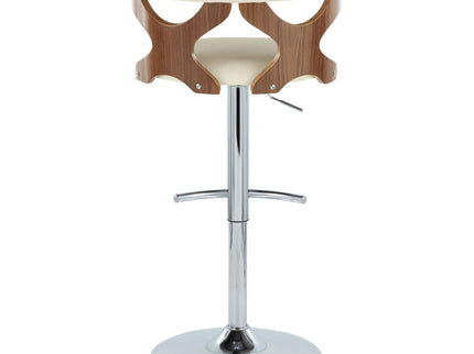 Gardenia - Mid Century Modern Adjustable Barstool With Swivel With Rounded T Footrest (Set of 2)