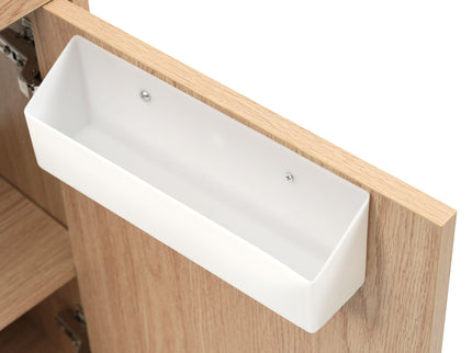 15.75" Bathroom Vanity With Reversible Resin Sink And Cabinet - Wood