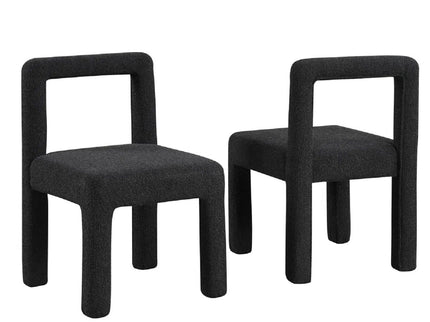 Dining Chairs With Square Open Back (Set of 2)