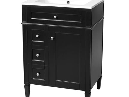 Bathroom Vanity With Top Sink, Storage Cabinet With 2 Drawers And Tip-Out Drawer