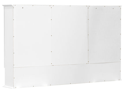 Wall Mounted Bathroom Medicine Cabinet With Double Mirrored Doors