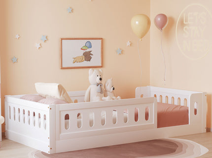 Platform Bed With Guardrail
