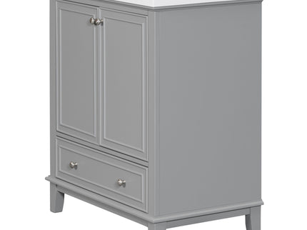 Modern Bathroom Vanity With Sink Combo, Multi Functional Cabinet With Doors And Drawer