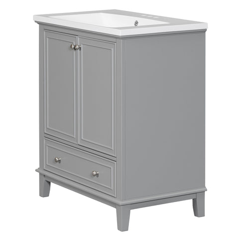 Modern Bathroom Vanity With Sink Combo, Multi Functional Cabinet With Doors And Drawer