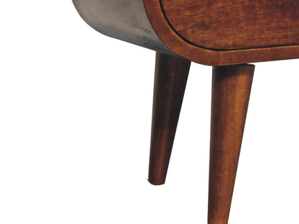 Solid Wood Circular TV Unit