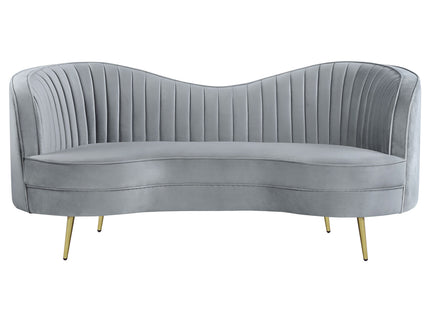 Reigha - Loveseat With Channel Tufted - Gray