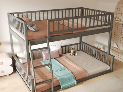 Bunk Bed With Ladder And Guardrails