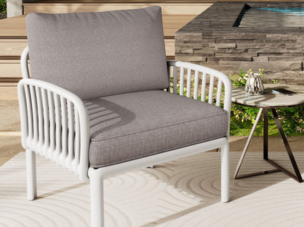 Outdoor Patio Club Chair, Waterproof Thick Cushion Deep Seating