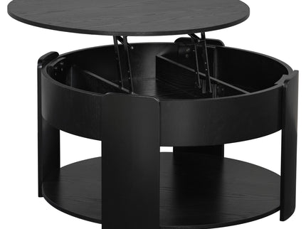 Round Lift Top Coffee Table With Hidden Storage