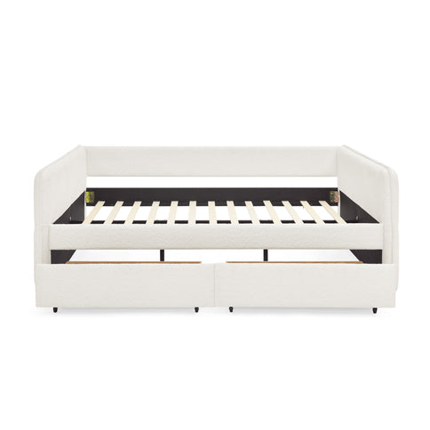 Upholstered Daybed & 2 Drawers