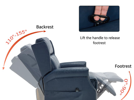 Manual Recliner Chair With Heavy Duty Motion Mechanism, 8 Vibrating Nodes And 3 Massage Modes For Living Room
