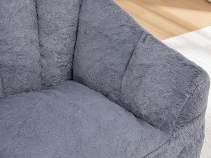 Beanbag Chair, Beanbag Sofa Chair With Armrests Stuffed High Density Foam