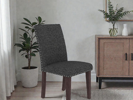Upholstered Dining Chair With High Back Design (Set of 2)